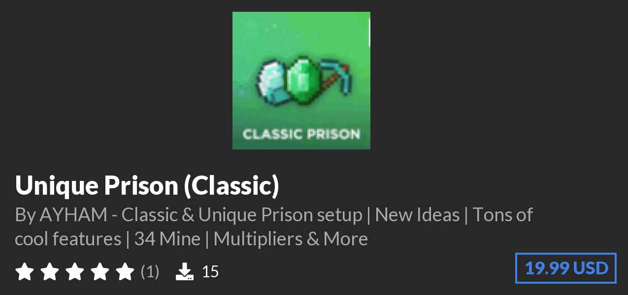 Download ⚡ Unique Prison (Classic) ⚡ on Polymart