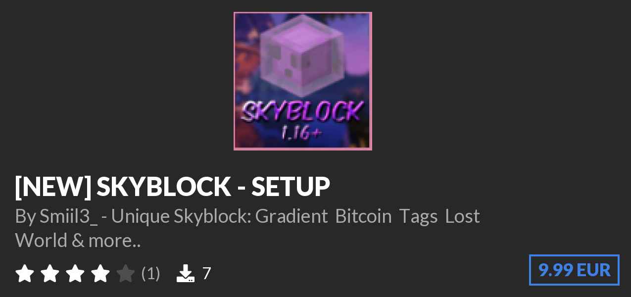 Download [NEW] SKYBLOCK - SETUP on Polymart
