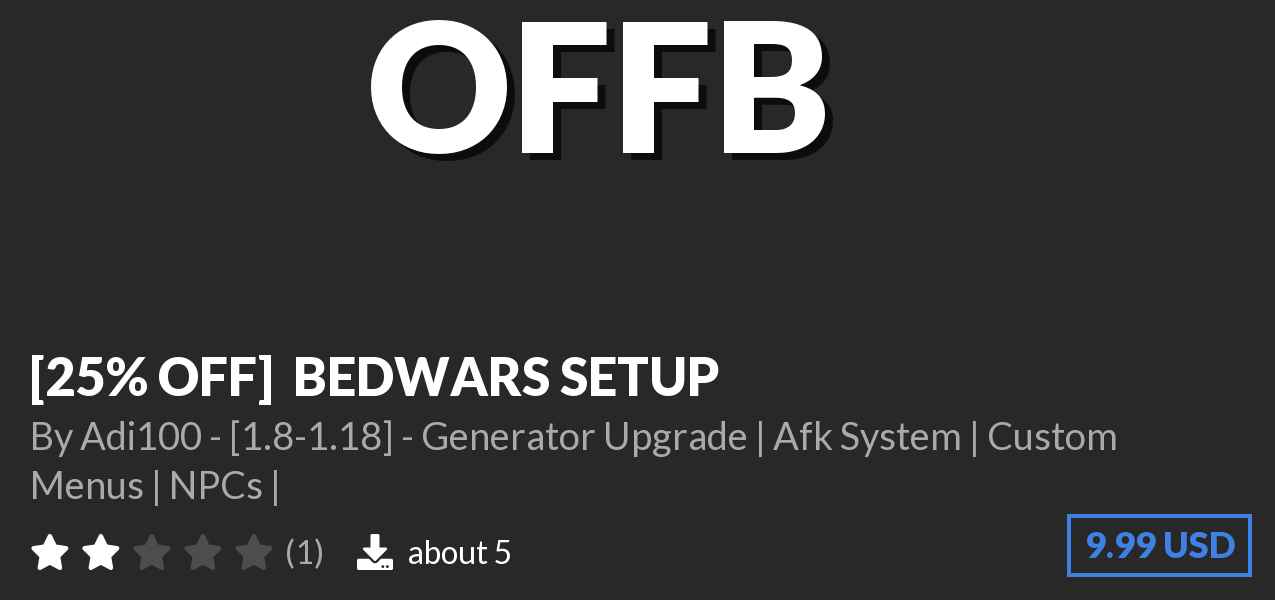 Download [25% OFF] ✨ BEDWARS SETUP ✨ on Polymart