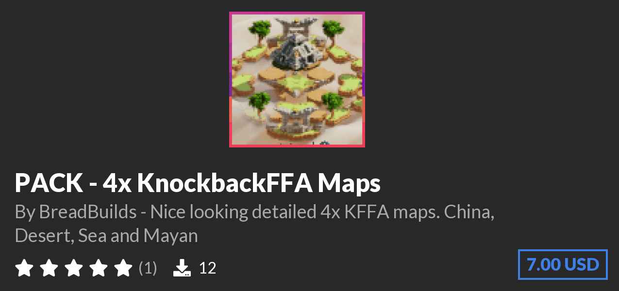 Download PACK - 4x KnockbackFFA Maps on Polymart