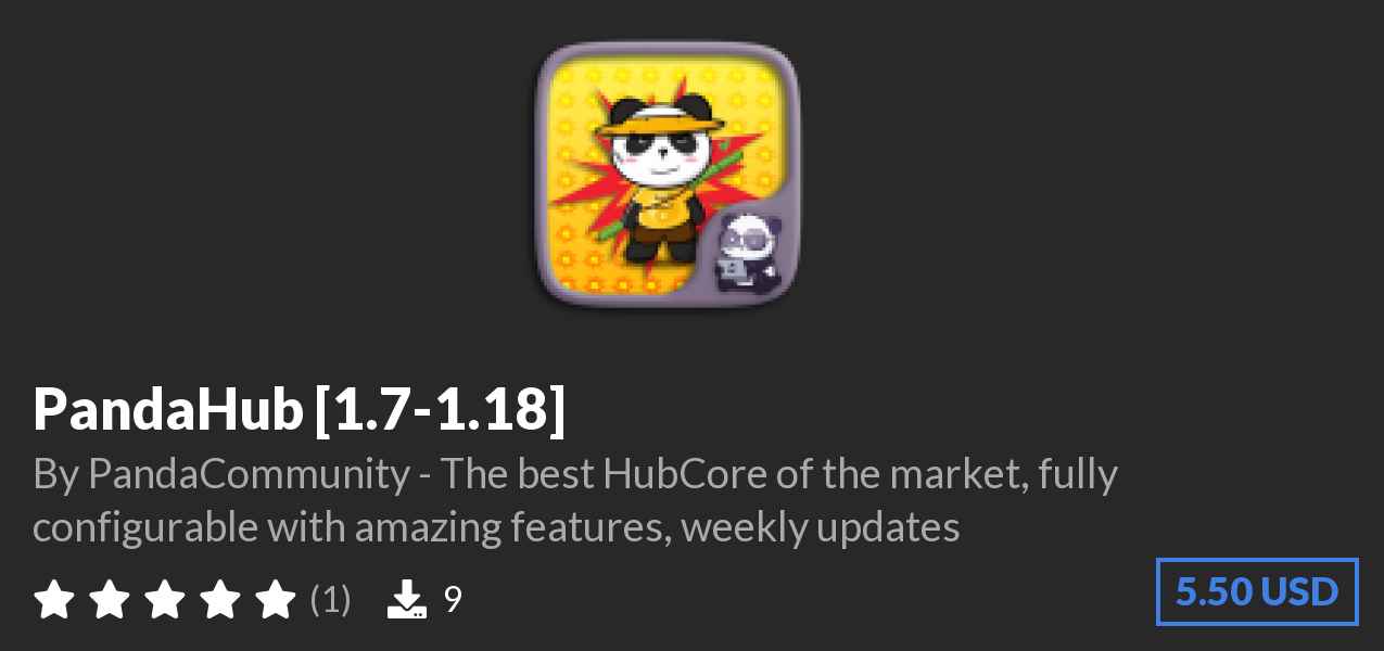Download ✨PandaHub [1.7-1.18]✨ on Polymart