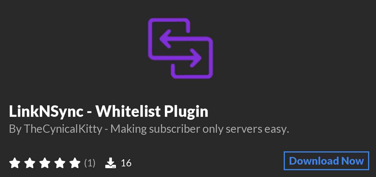 Download LinkNSync - Whitelist Plugin on Polymart
