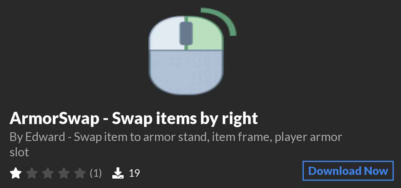 Download ArmorSwap - Swap items by right on Polymart