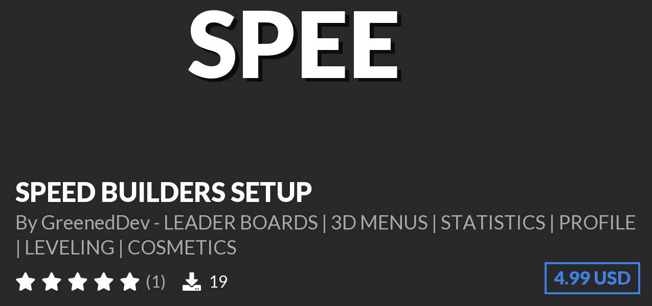 Download ☆ SPEED BUILDERS SETUP ☆ on Polymart