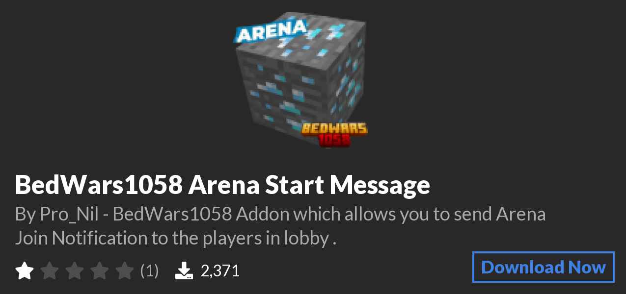 Download BedWars1058 Arena Start Message on Polymart