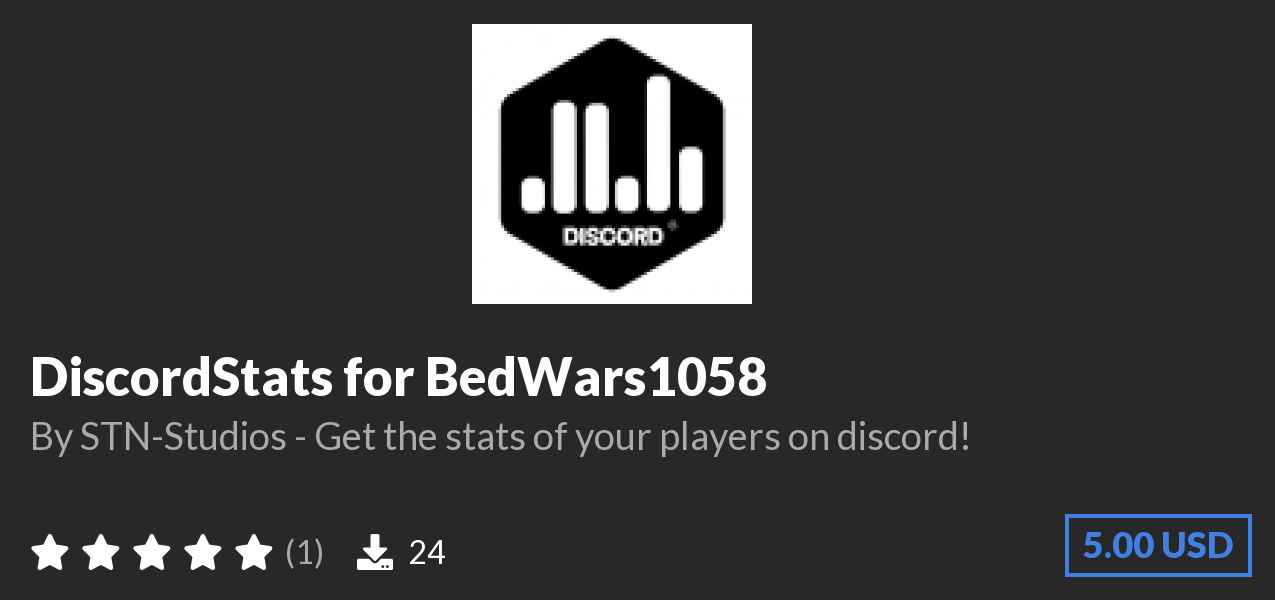 Download DiscordStats for BedWars1058 on Polymart