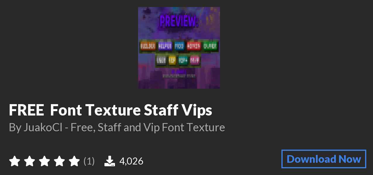 Download FREE ▸ Font Texture Staff Vips on Polymart