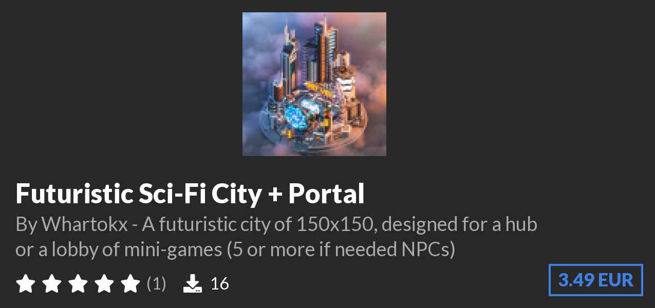 Download Futuristic Sci-Fi City + Portal on Polymart
