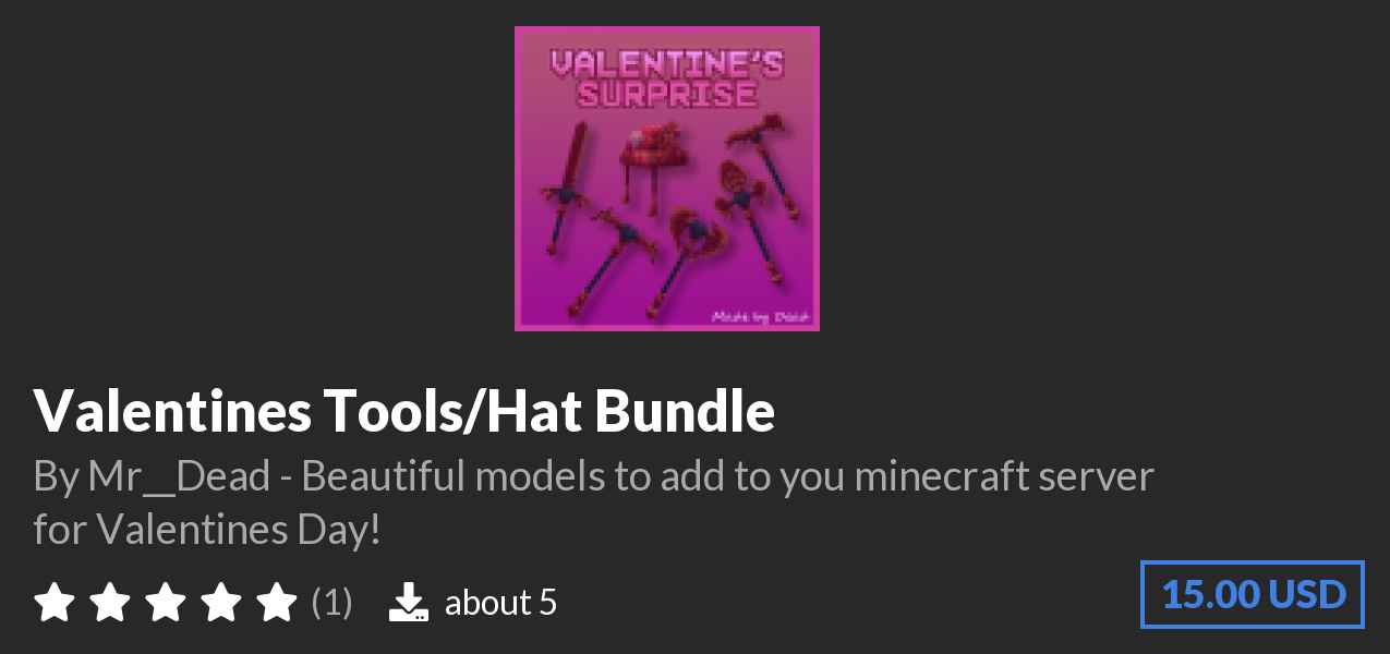 Download Valentines Tools/Hat Bundle on Polymart