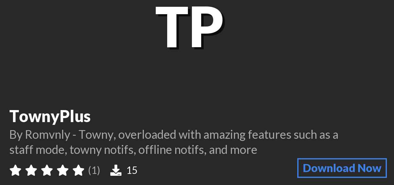Download TownyPlus on Polymart