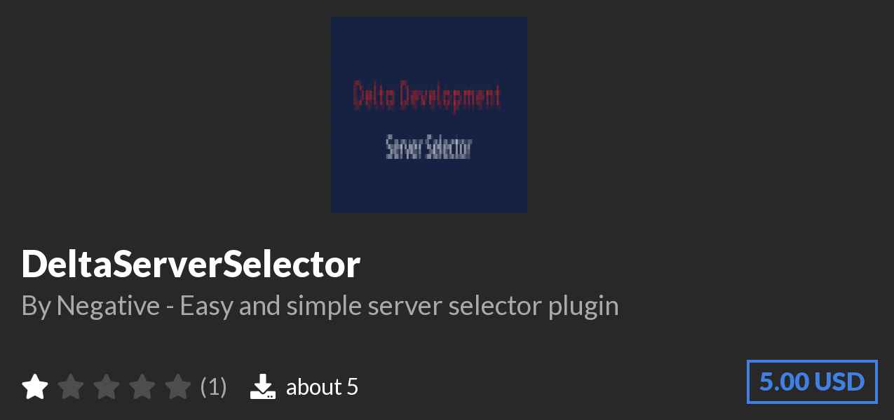 Download DeltaServerSelector on Polymart