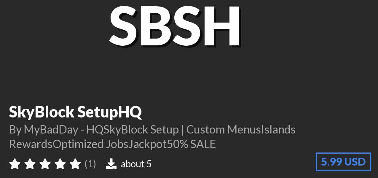 Download ⭐SkyBlock Setup⭐HQ✅ on Polymart