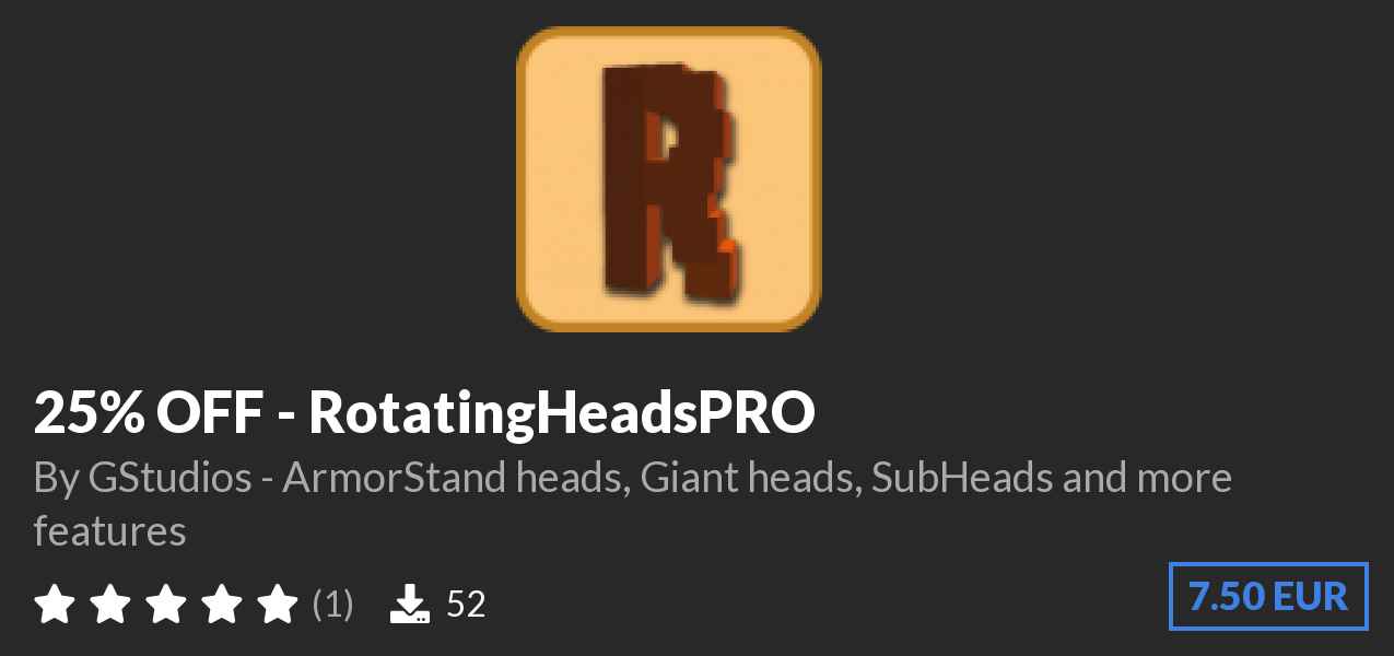 Download 25% OFF - RotatingHeadsPRO on Polymart
