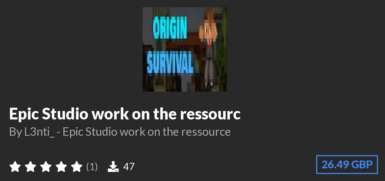 Download Epic Studio work on the ressourc on Polymart