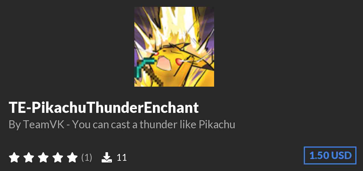 Download TE-PikachuThunderEnchant on Polymart