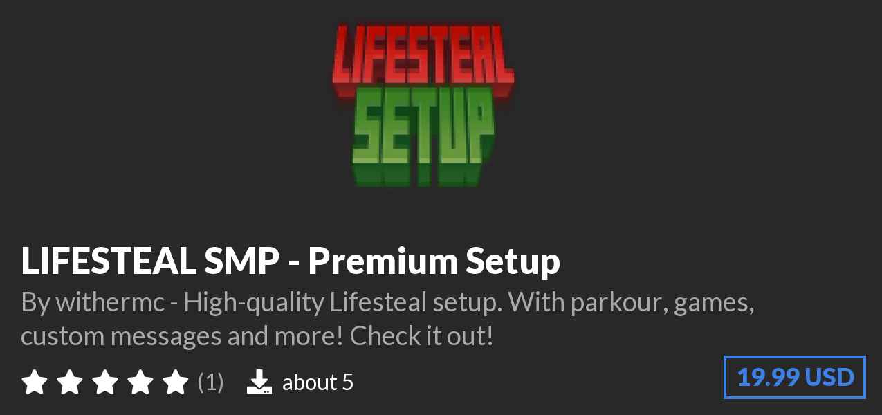 Download LIFESTEAL SMP - Premium Setup on Polymart