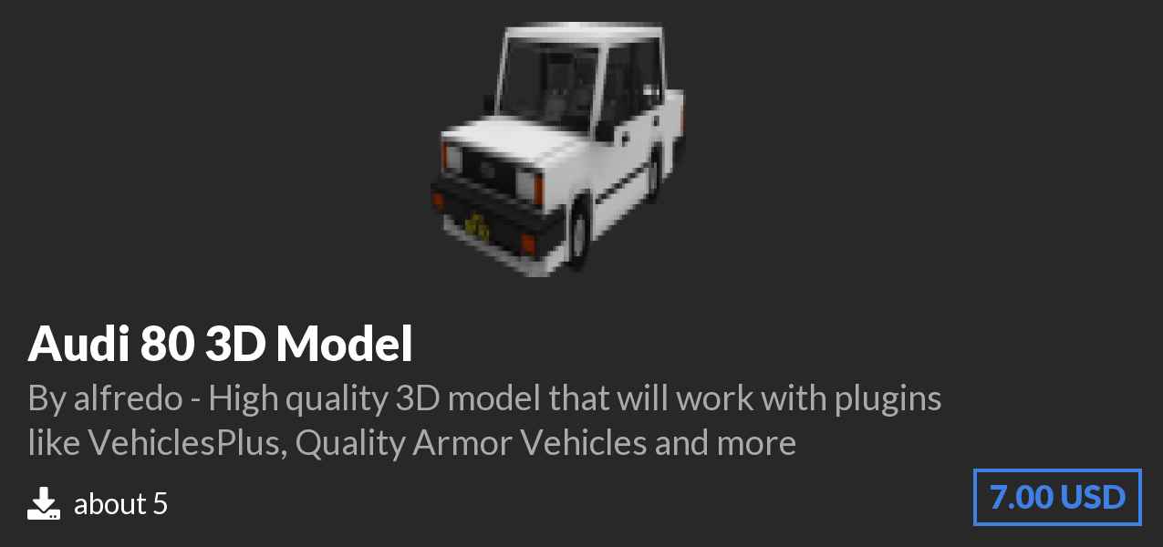 Download Audi 80 3D Model on Polymart