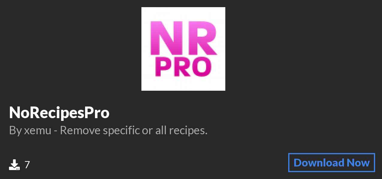 Download NoRecipesPro on Polymart