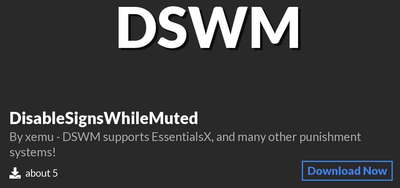 Download DisableSignsWhileMuted on Polymart