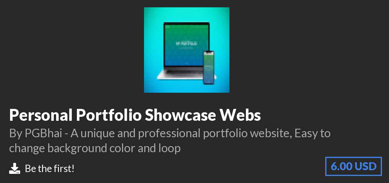 Download Personal Portfolio Showcase Webs on Polymart