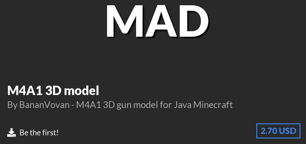 Download M4A1 3D model on Polymart