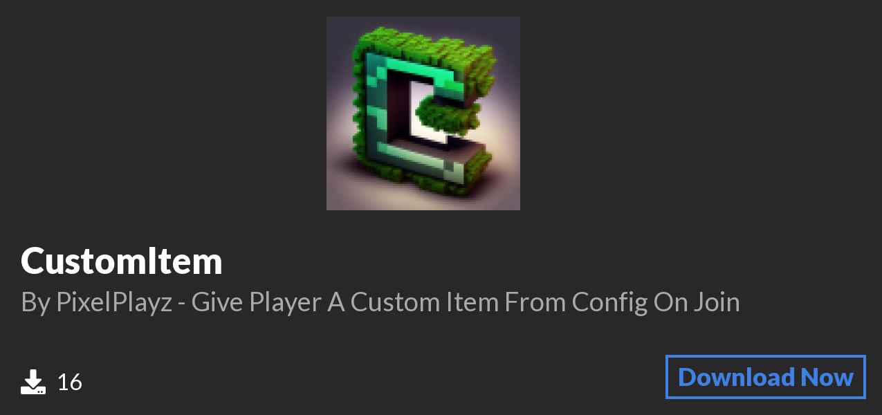 Download CustomItem on Polymart