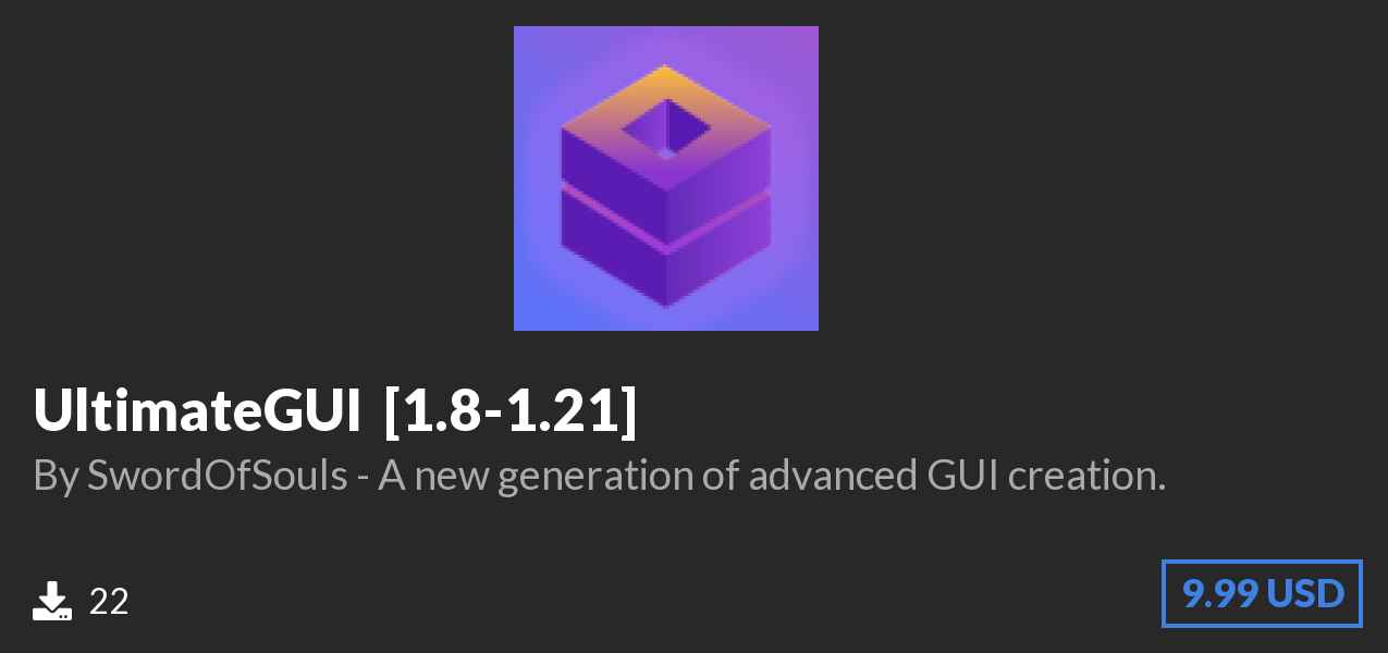 Download UltimateGUI ✅ [1.8-1.21] on Polymart