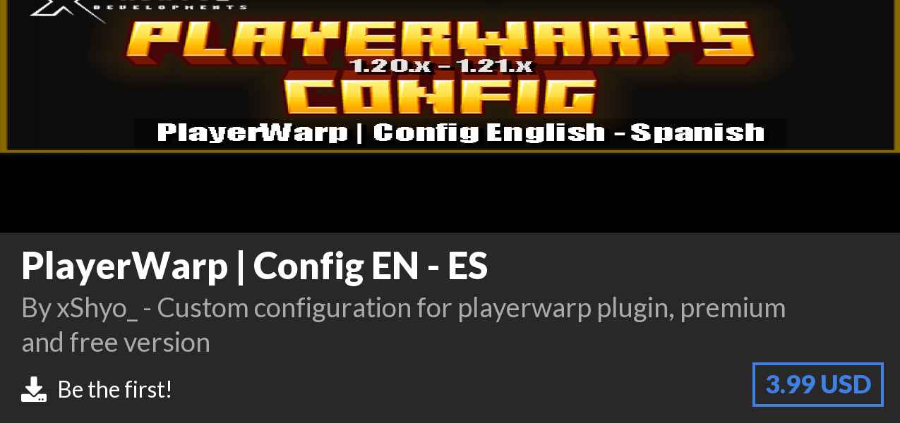 Download PlayerWarp | Config EN - ES on Polymart
