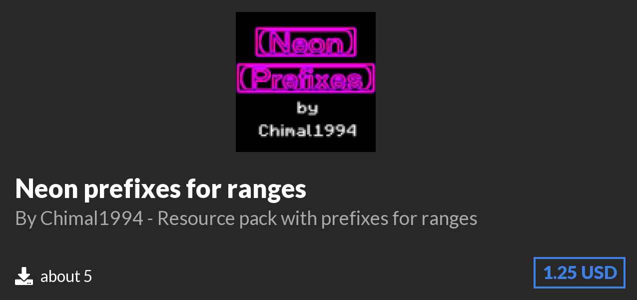 Download Neon prefixes for ranges on Polymart