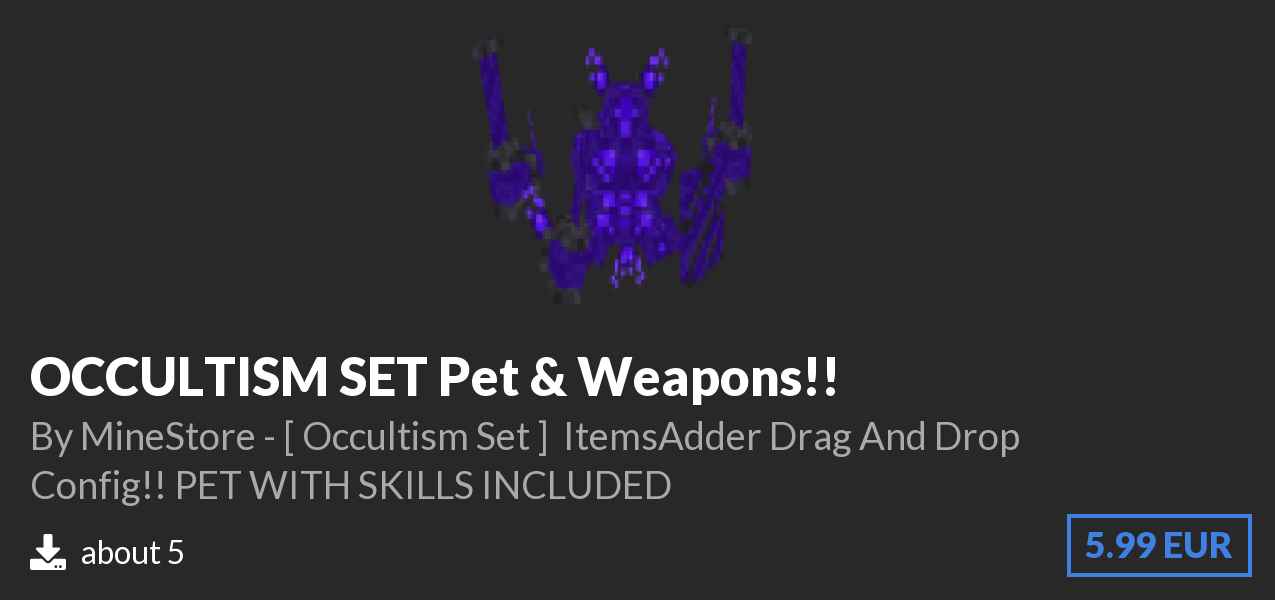 Download OCCULTISM SET Pet & Weapons!! on Polymart