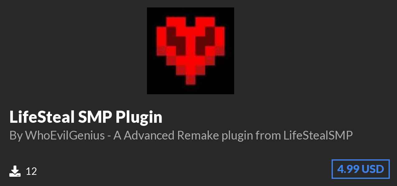 Download LifeSteal SMP Plugin on Polymart