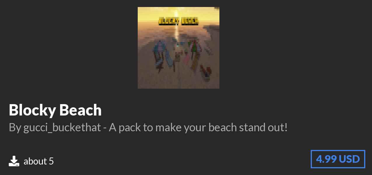 Download Blocky Beach on Polymart
