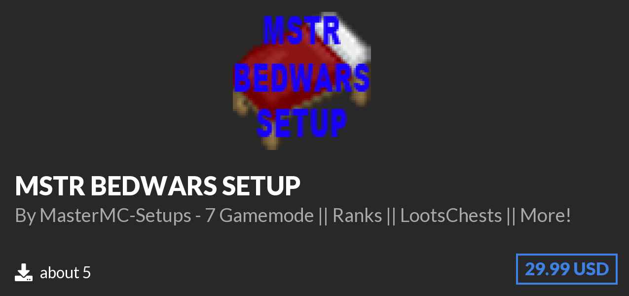 Download 💎 MSTR BEDWARS SETUP 💎 on Polymart