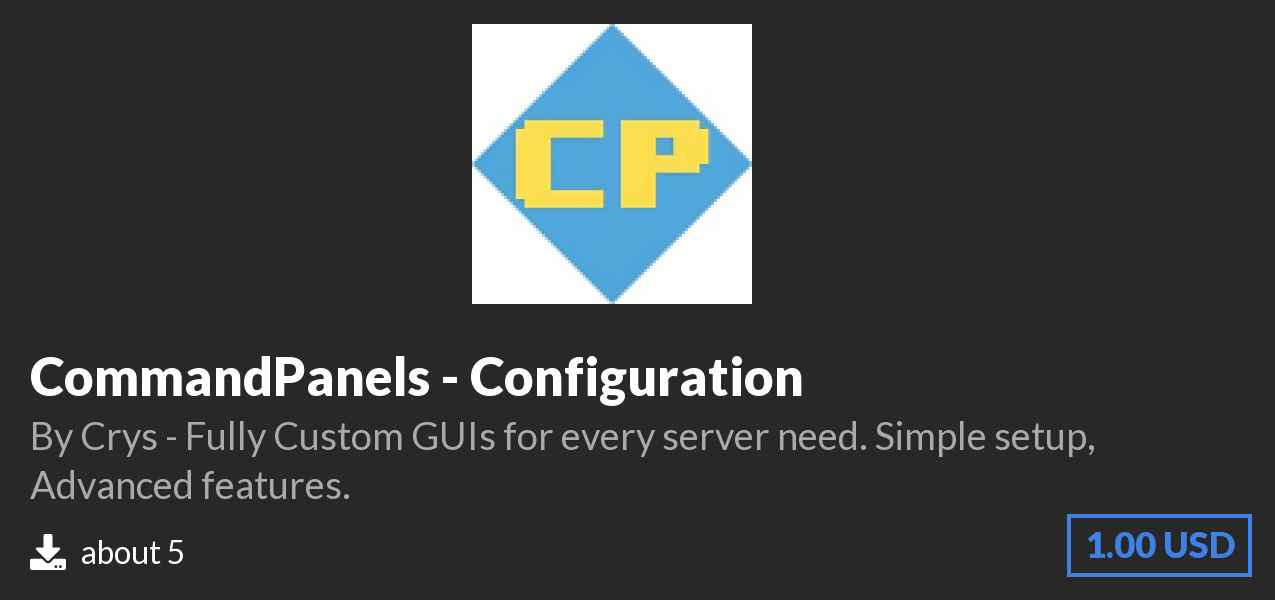 Download CommandPanels - Configuration on Polymart