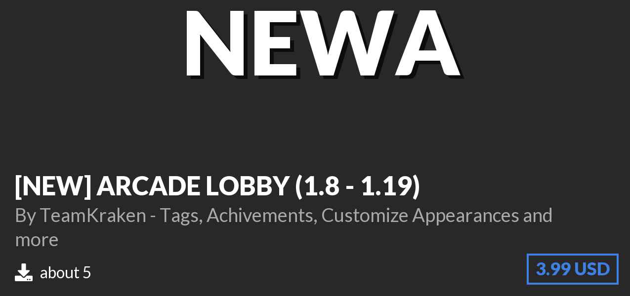 Download [NEW] ARCADE LOBBY (1.8 - 1.19) on Polymart