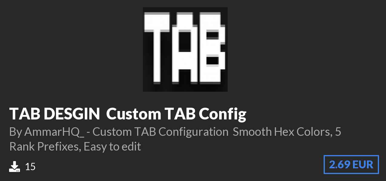 Download TAB DESGIN ▪ Custom TAB Config on Polymart
