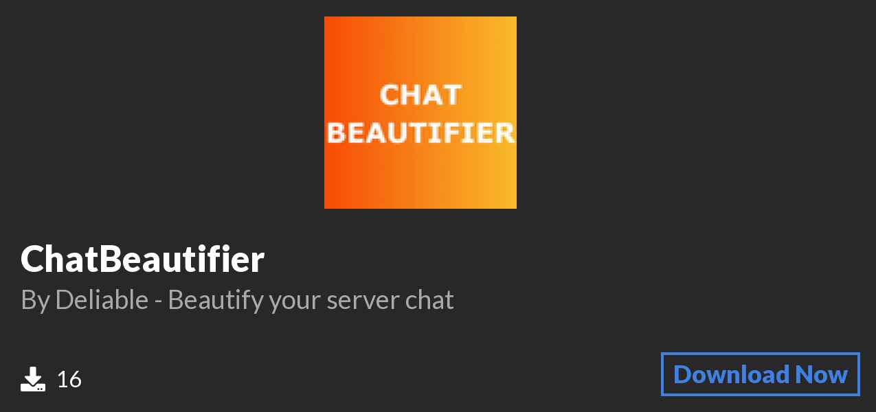Download ChatBeautifier on Polymart