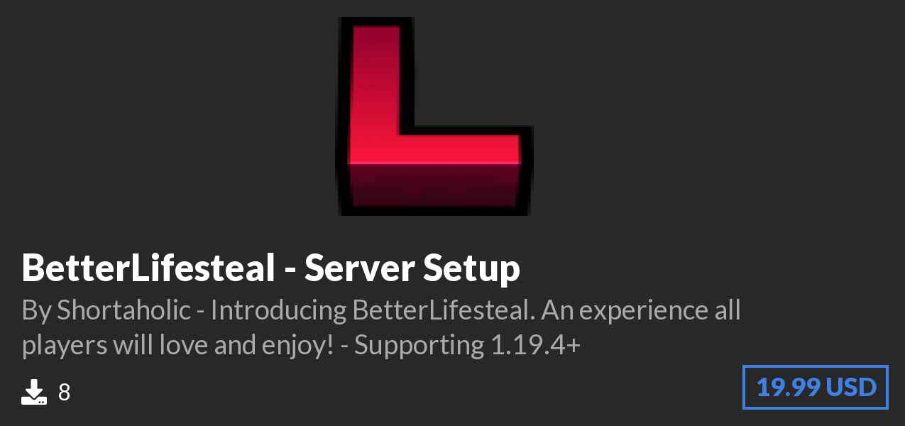 Download BetterLifesteal - Server Setup on Polymart