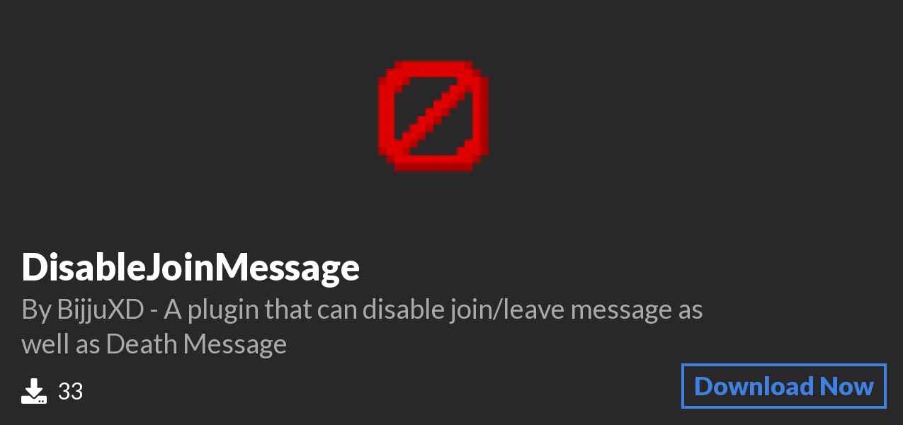 Download DisableJoinMessage on Polymart