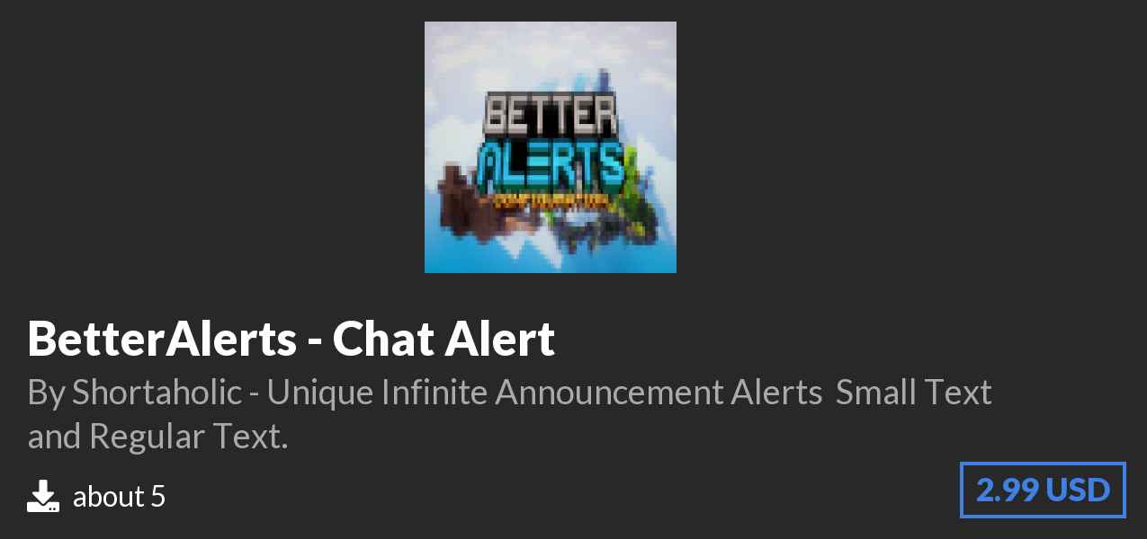 Download BetterAlerts - Chat Alert on Polymart