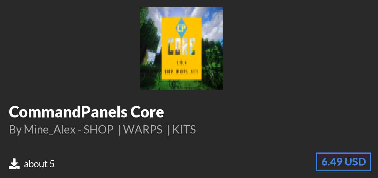 Download ⭐ CommandPanels Core ⭐ on Polymart