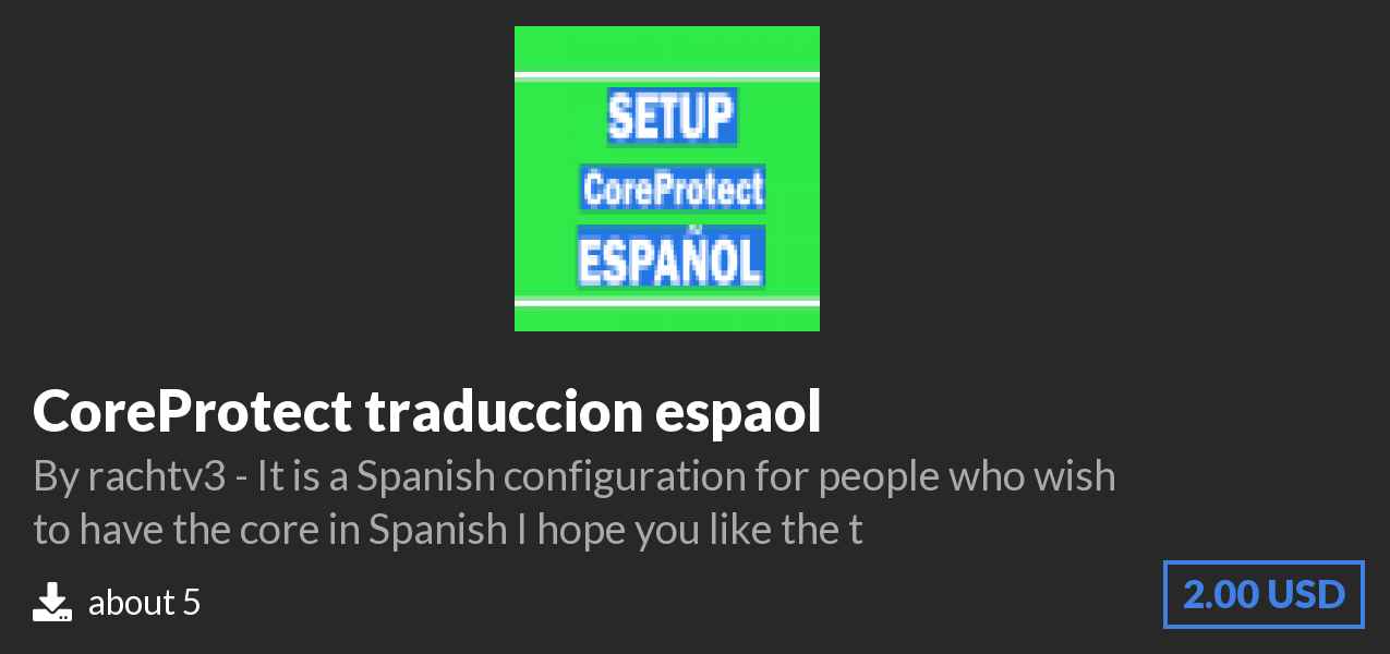 Download CoreProtect traduccion español on Polymart