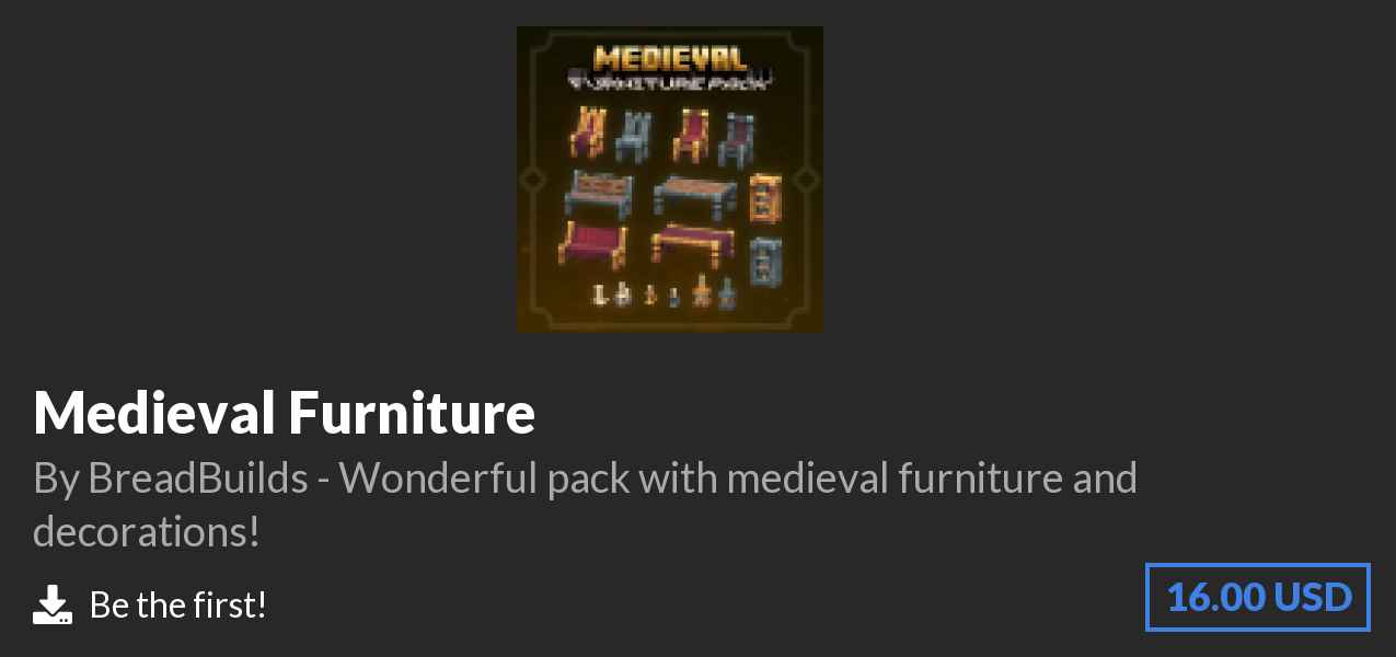 Download Medieval Furniture on Polymart