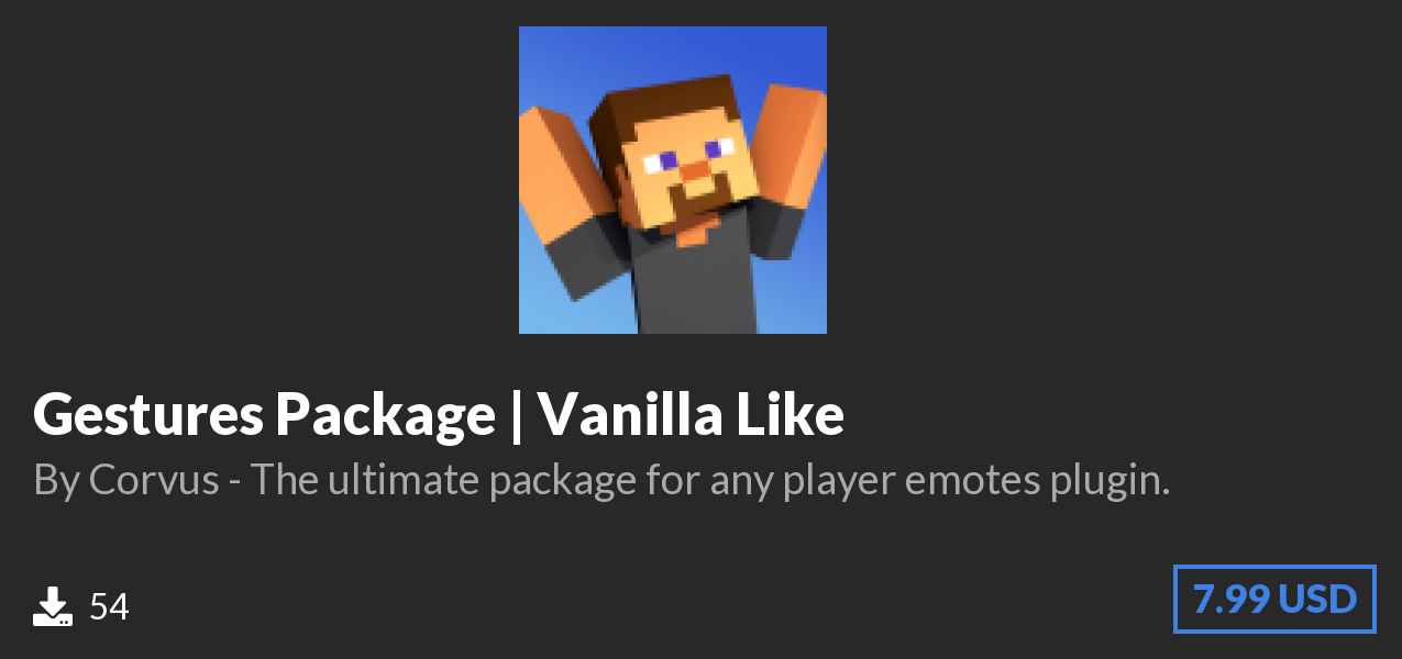 Download Gestures Package | Vanilla Like on Polymart