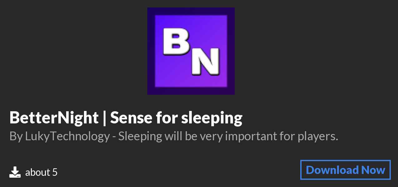 Download BetterNight | Sense for sleeping on Polymart