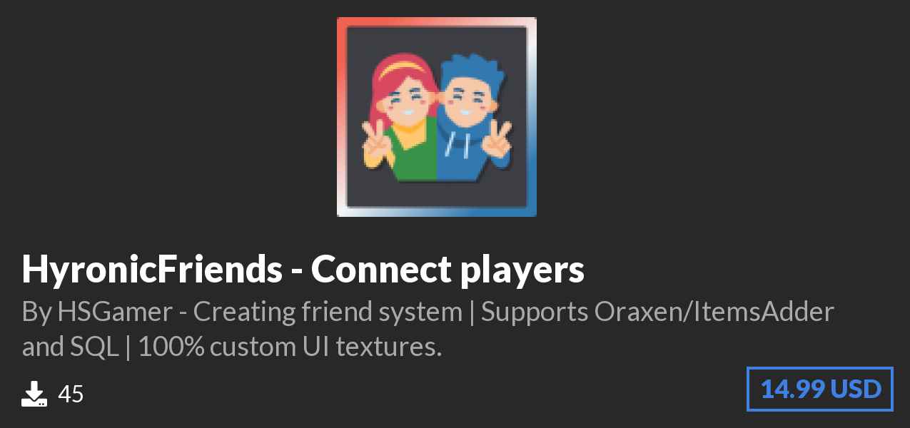 Download HyronicFriends - Connect players on Polymart
