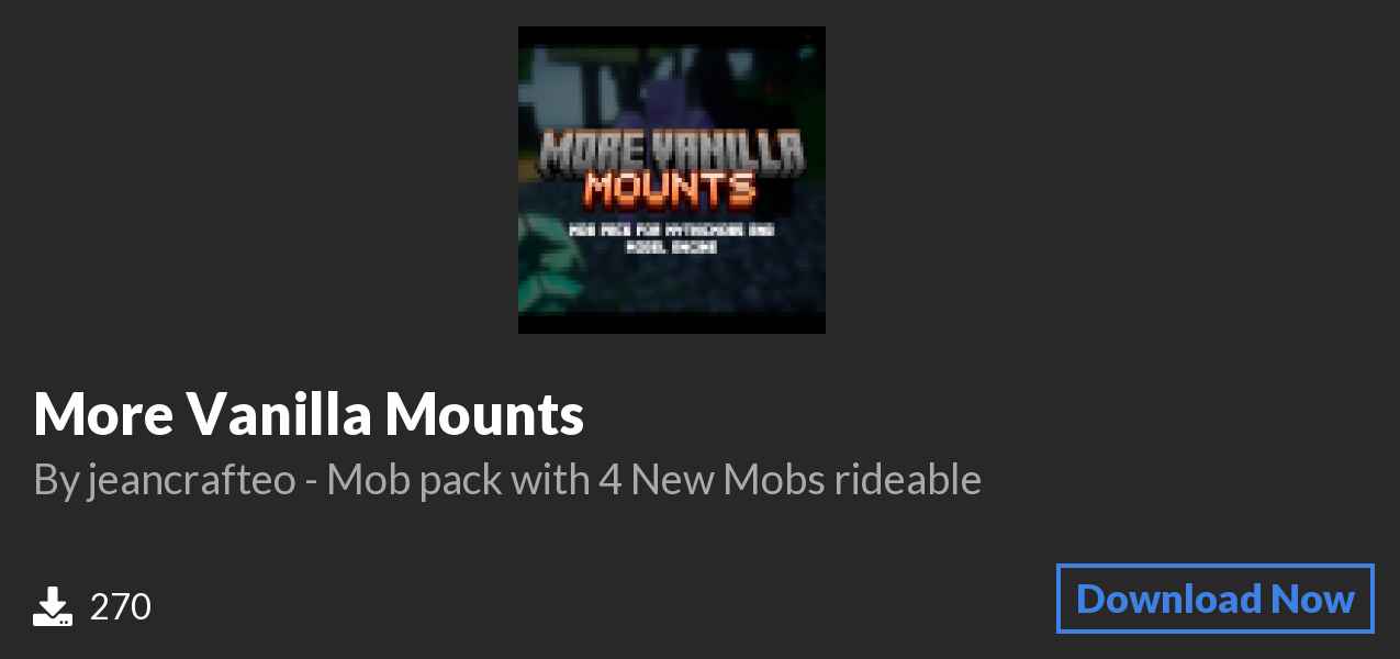 Download More Vanilla Mounts on Polymart
