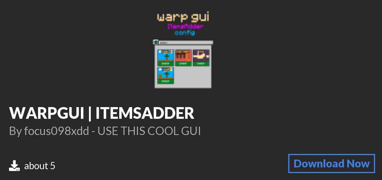 Download 🌍 WARPGUI | ITEMSADDER 🌍 on Polymart