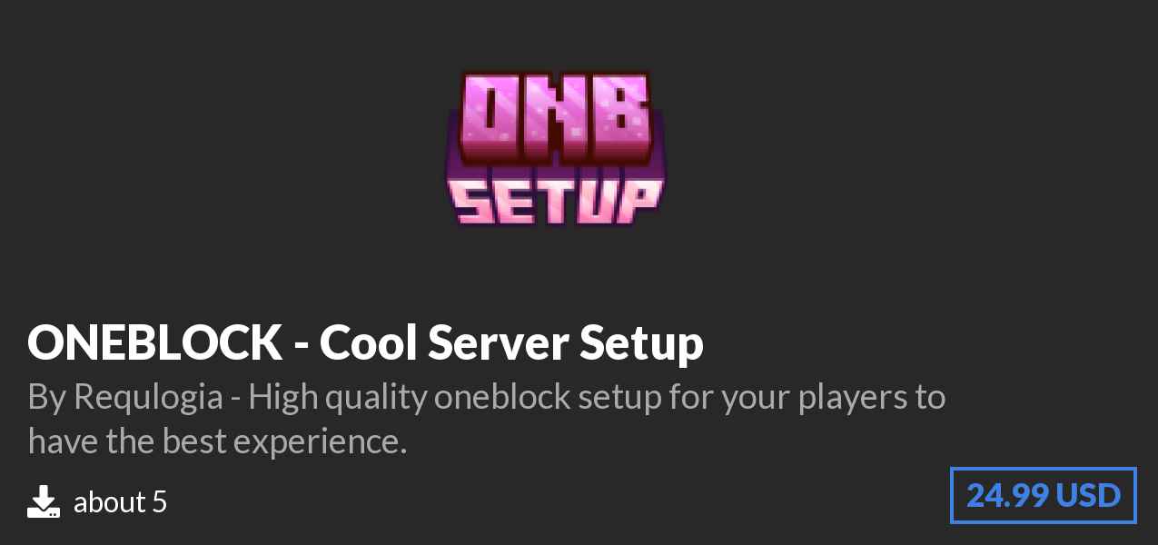 Download ONEBLOCK - Cool Server Setup on Polymart