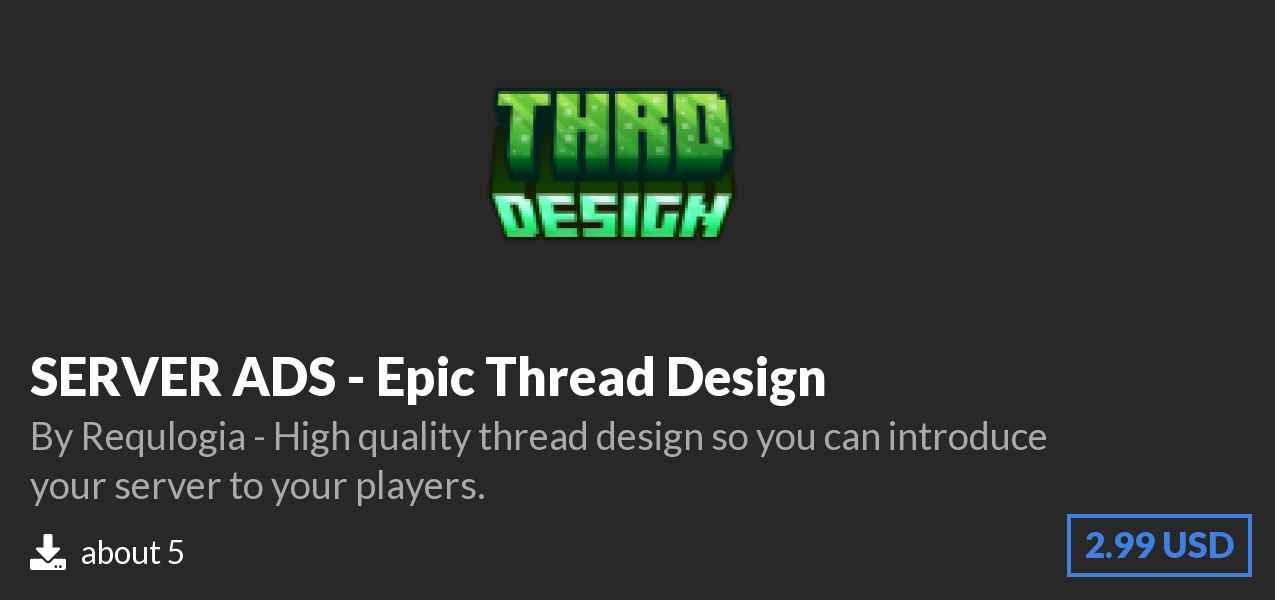 Download SERVER ADS - Epic Thread Design on Polymart